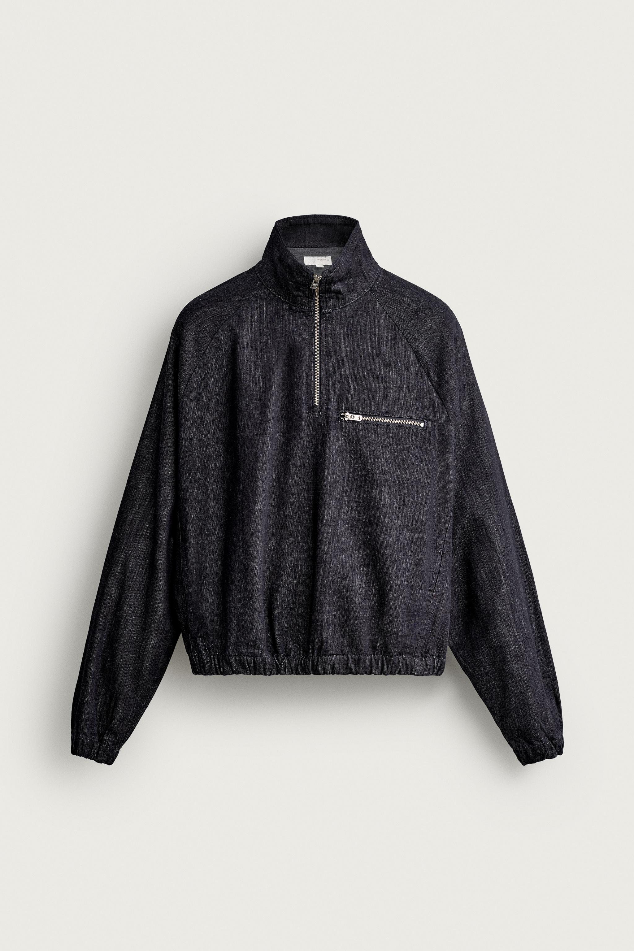 RELAXED FIT DENIM HOODIE